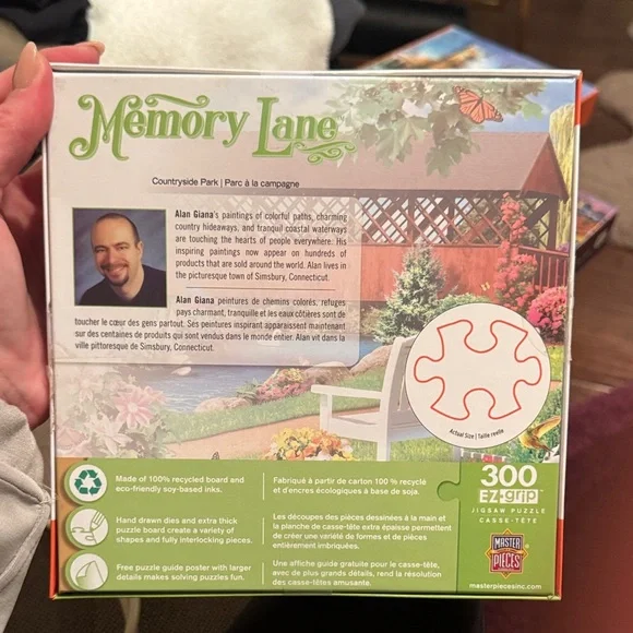 Memory Lane 300-Piece Puzzle EZ-grip Large grand countryside park master pieces - Picture 4 of 10